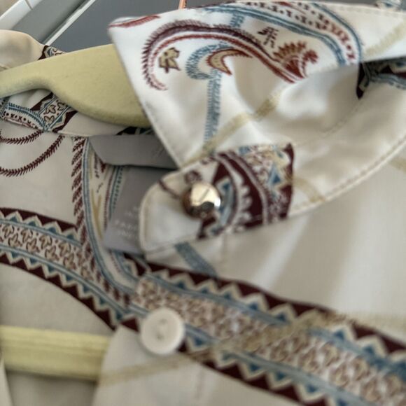 H&M Paisley Chain Print Blouse Sz 4 Quiet Luxury Country Club Old Money Designer - Picture 12 of 12